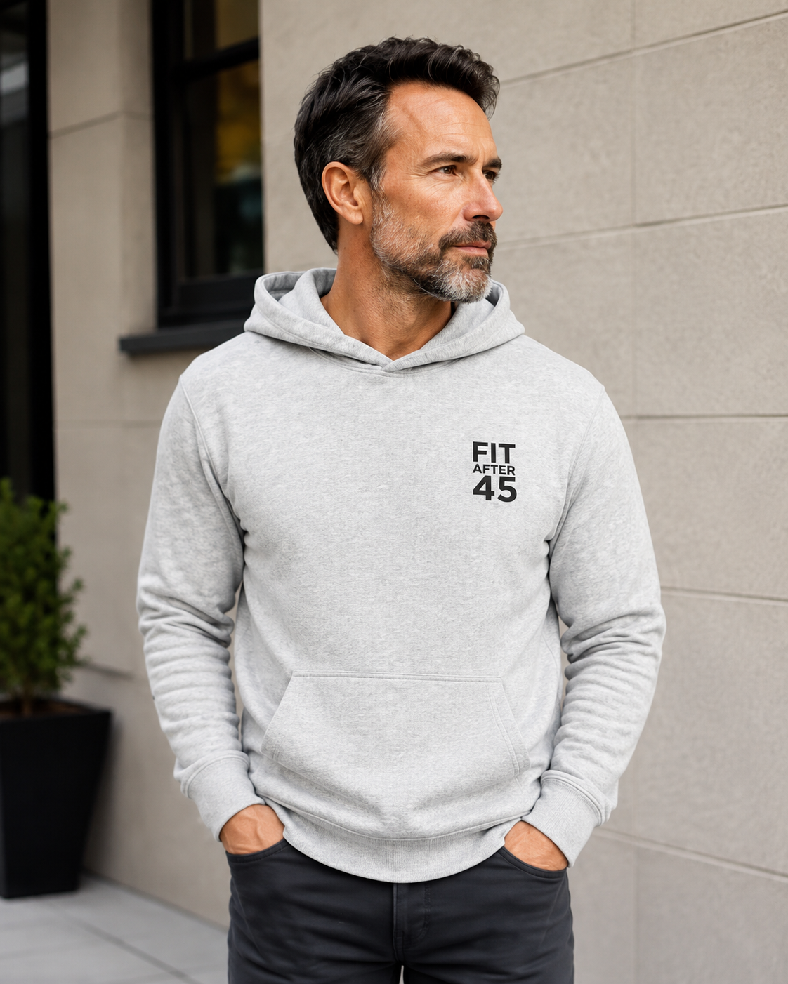 Men's FIT AFTER 45 Hoodie – Athletic Heather