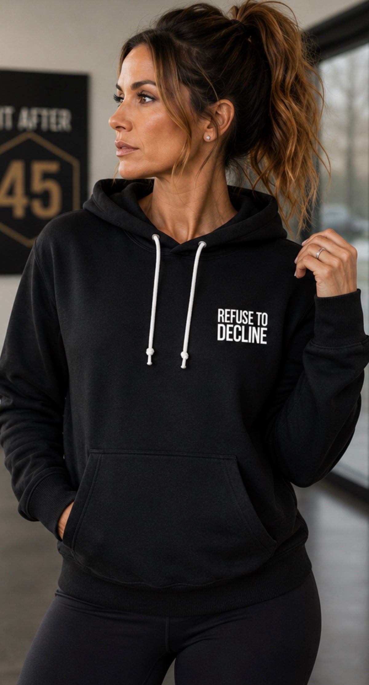 Women's REFUSE TO DECLINE Hoodie – Black